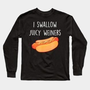 Funny Adult Humor Hot Dog Long Sleeve T-Shirt